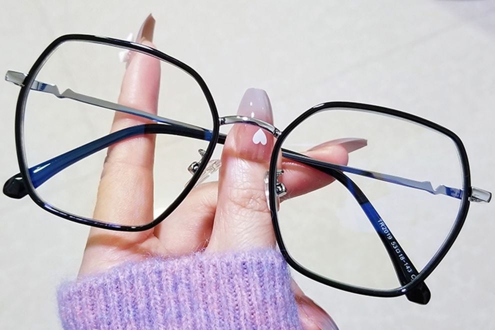 Geometric Silver Metal Glasses #BS0406-0564