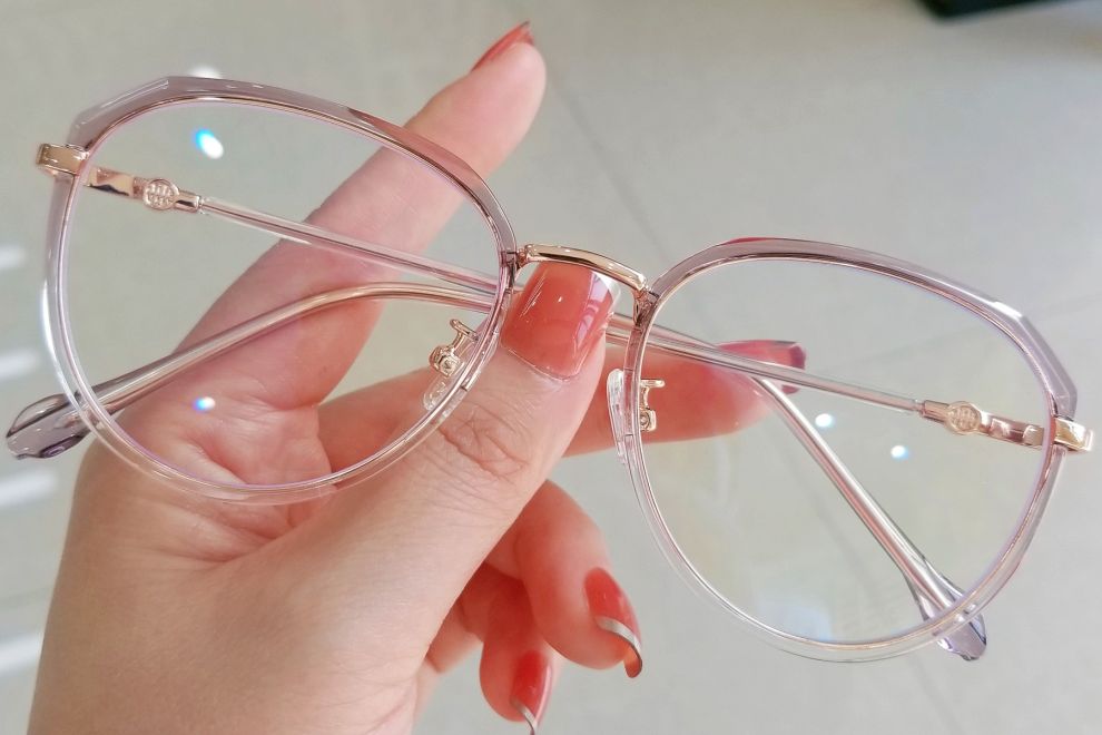 Lunettes ovales roses TR90 #BS0406-0576