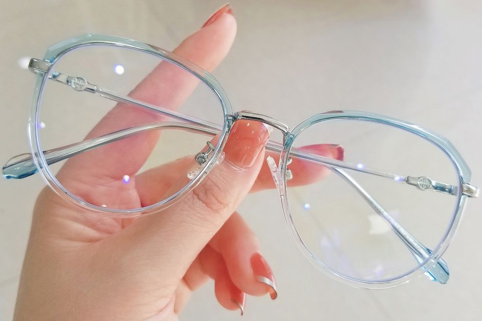 Gafas ovaladas azules TR90 #BS0406-0577