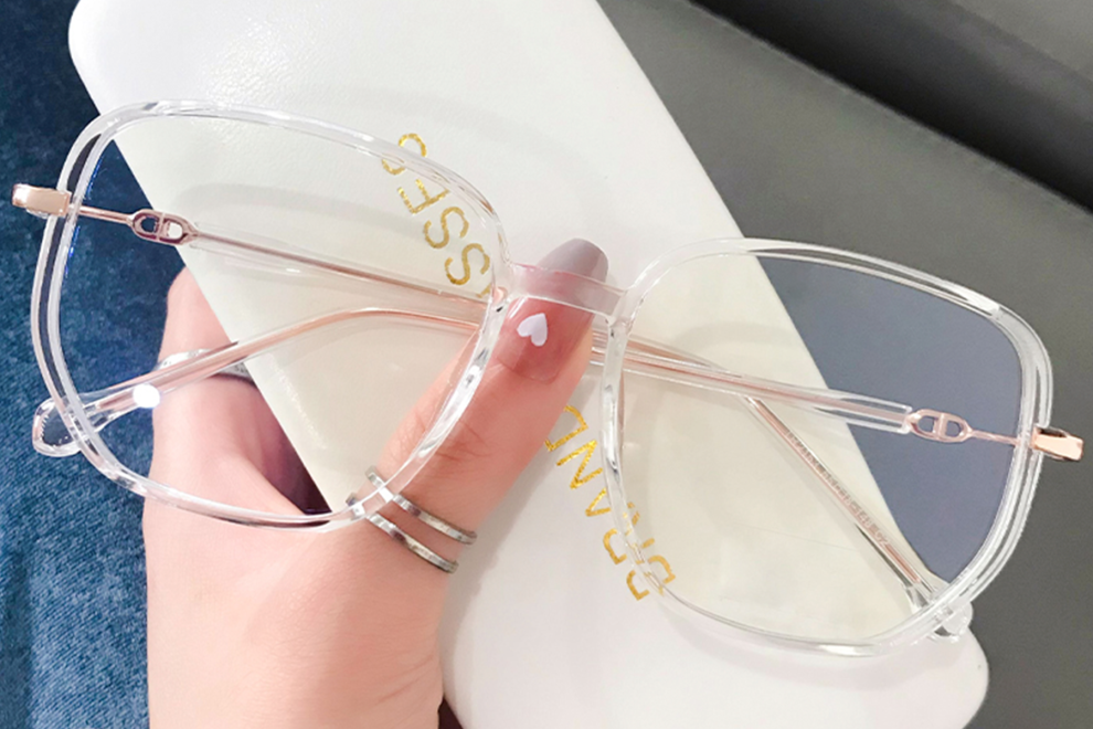 Rectangular Transparent TR90 Glasses #BS0406-0590