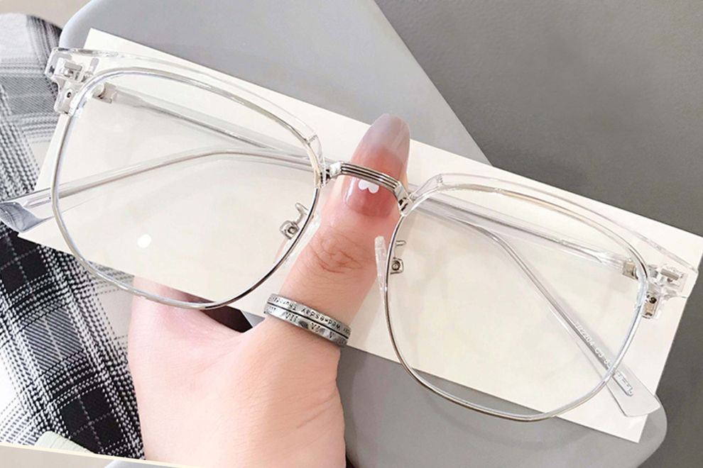 Semi-rimless Transparent TR90 Glasses #BS0406-0606