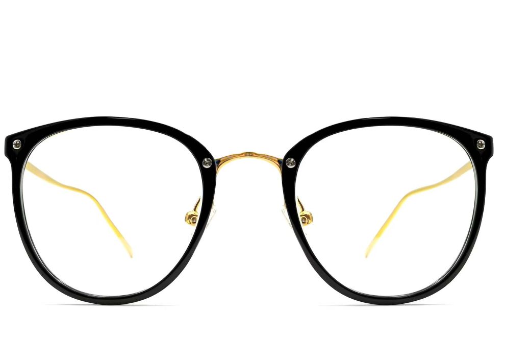Lunettes ovales noires TR90 pour enfants #BS0406-0619