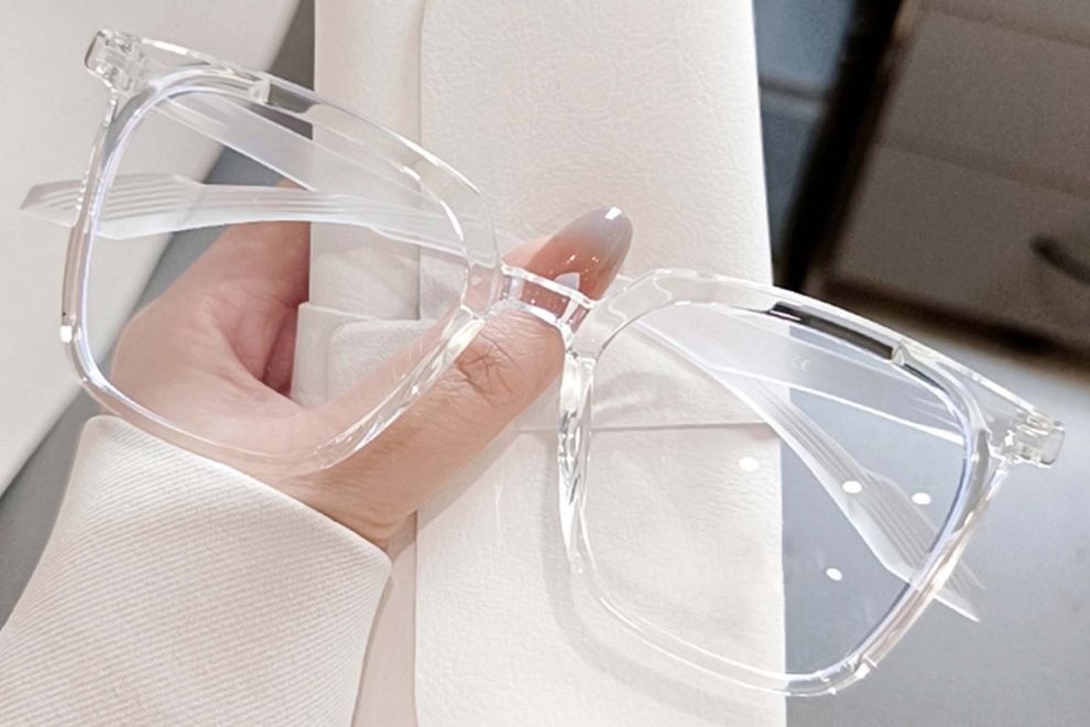 Lunettes rectangulaires transparentes TR90 #BS0406-0646