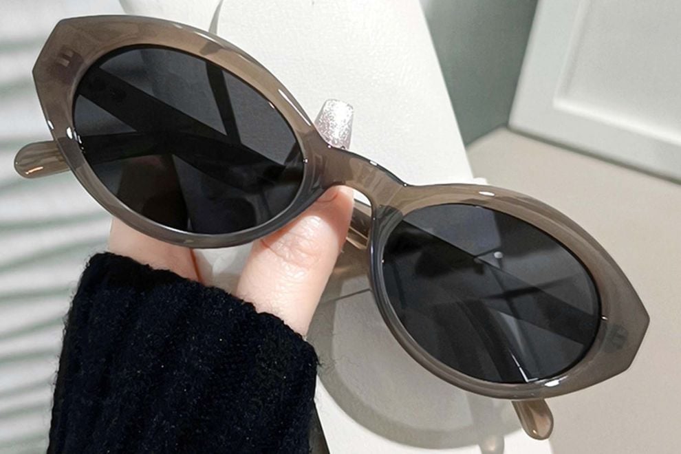 Ovale braune TR90-Sonnenbrille #BS0406-0662