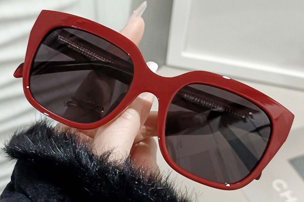 Rectangular Red TR90 Sunglasses #BS0406-0666