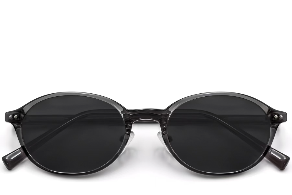Ovale graue TR90-Sonnenbrille #BS0406-0674