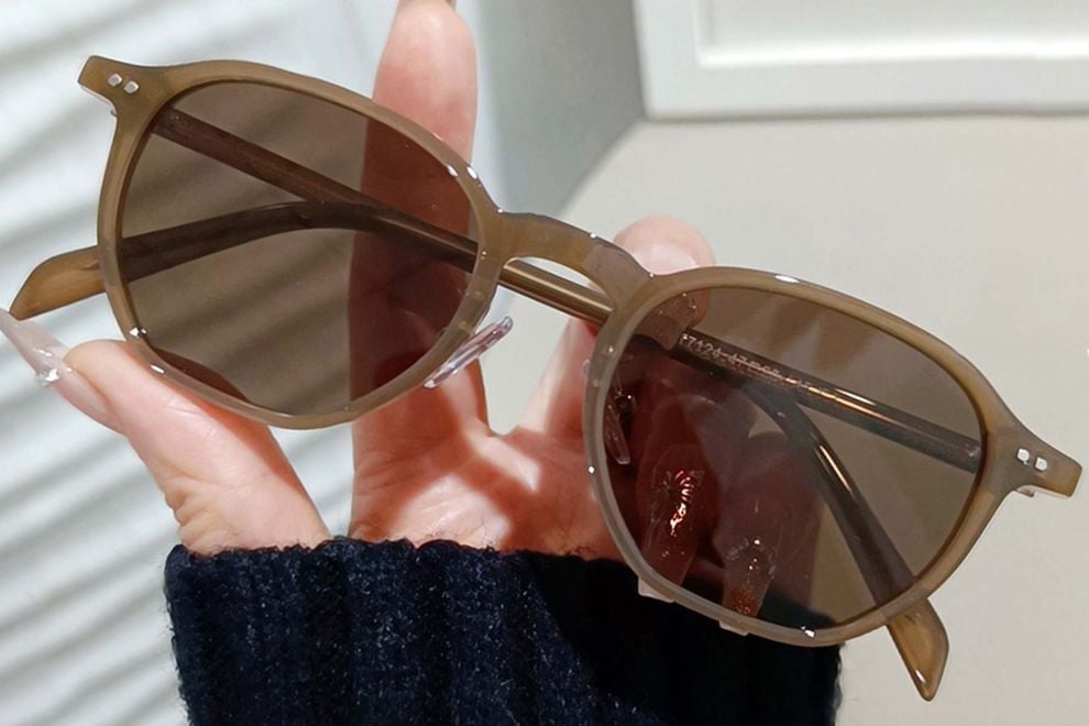 Geometric Brown TR90 Sunglasses #BS0406-0688