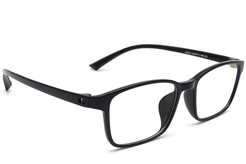 Rechteckige schwarze TR90-Brille #BS0420-0001