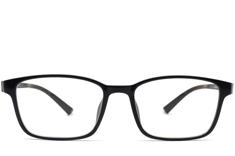 Rechteckige schwarze TR90-Brille #BS0420-0001