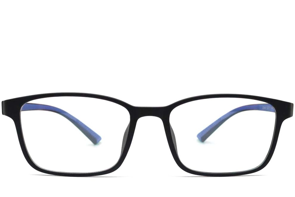 Lunettes rectangulaires bleues TR90 #BS0420-0004