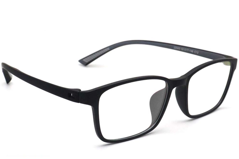 Rechteckige graue TR90-Brille #BS0420-0006