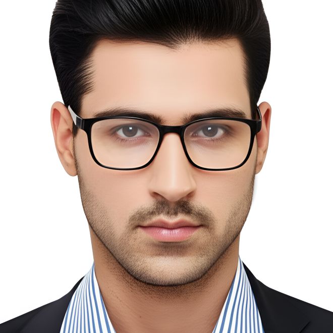 Rechteckige graue TR90-Brille #BS0420-0006