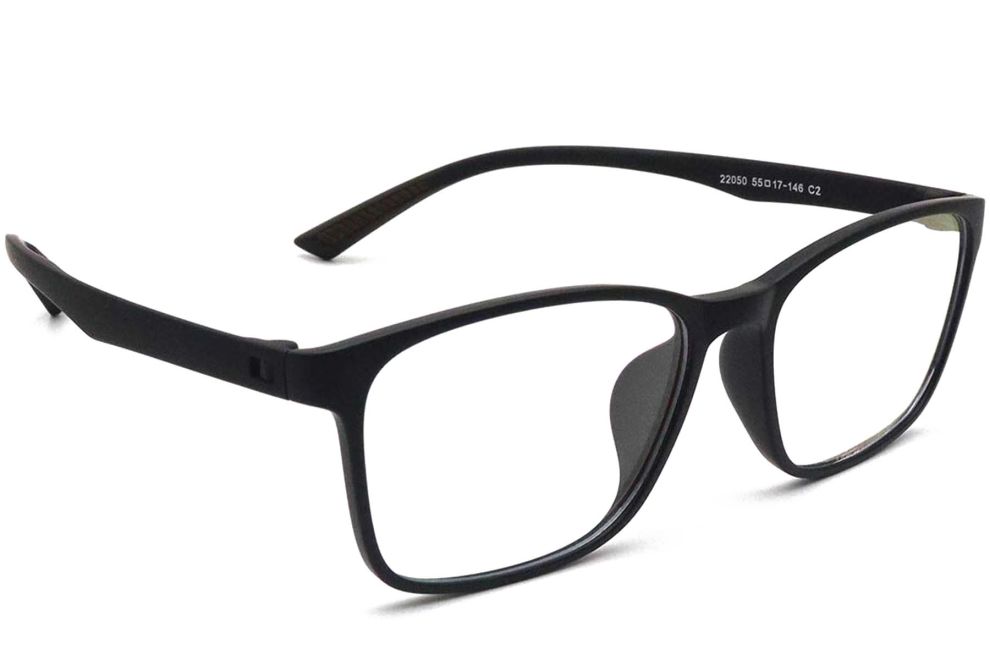 Rechteckige schwarze TR90-Brille #BS0420-0008