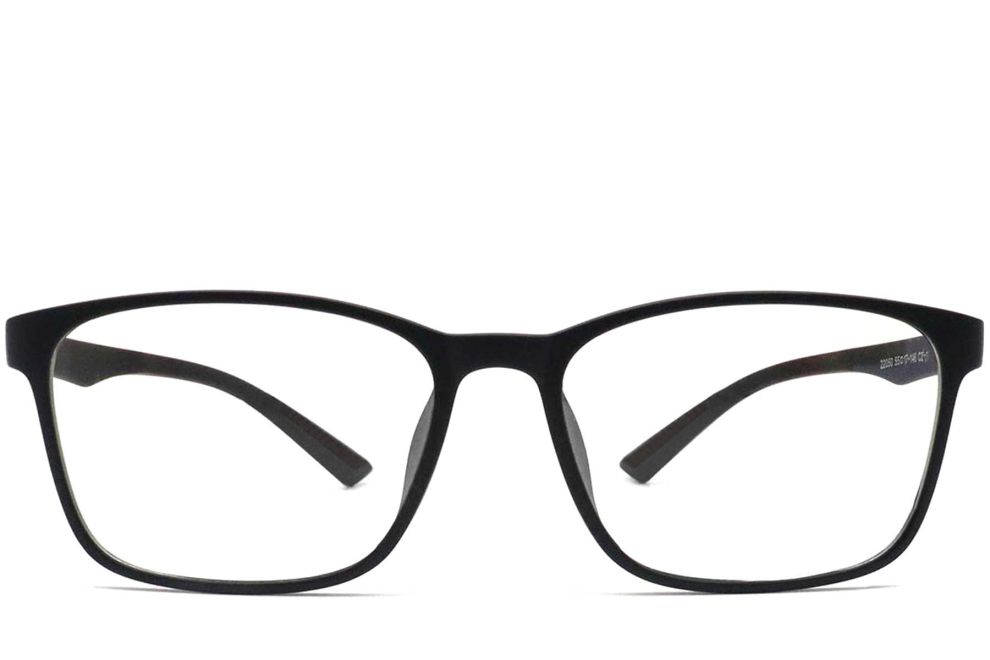 Rechteckige schwarze TR90-Brille #BS0420-0008