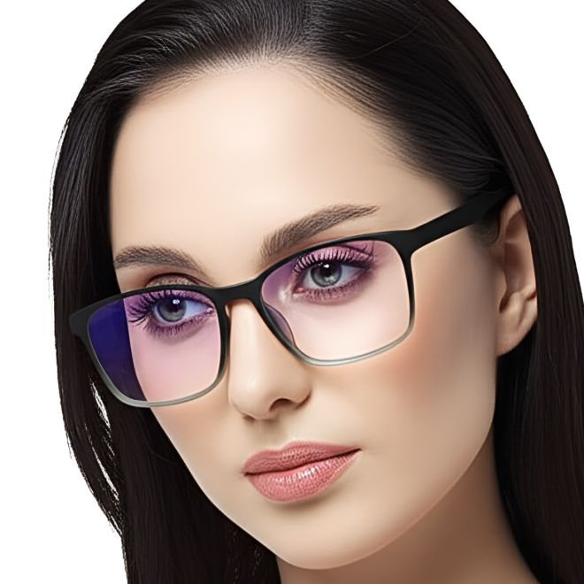 Lunettes rectangulaires transparentes TR90 #BS0420-0010