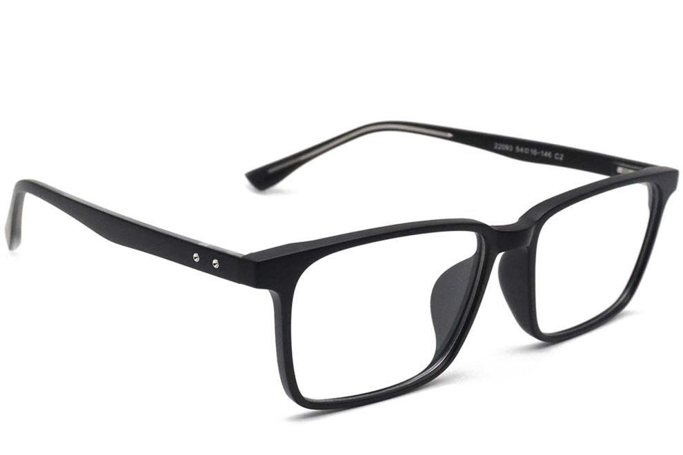 Rechteckige schwarze TR90-Brille #BS0420-0013