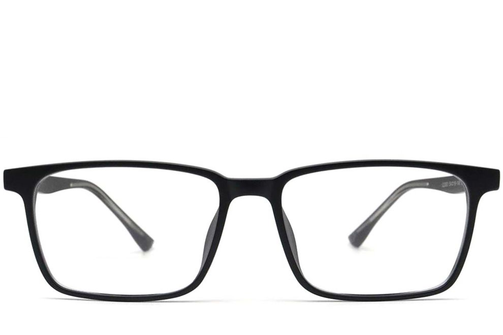 Rechteckige schwarze TR90-Brille #BS0420-0013