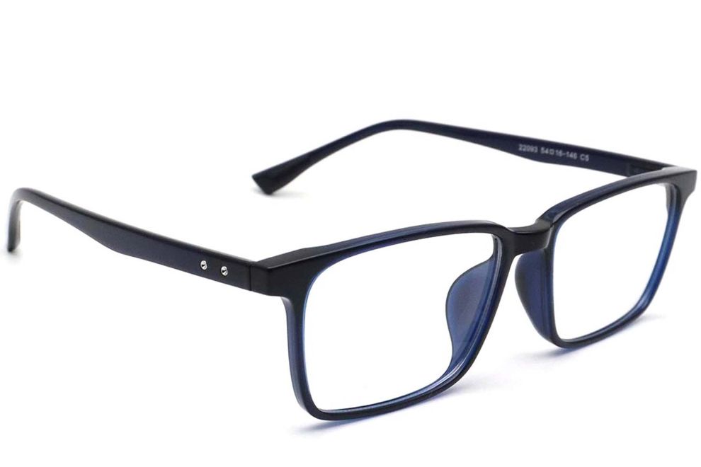 Rechteckige blaue TR90-Brille #BS0420-0014