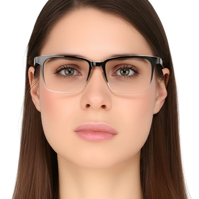 Rechteckige transparente TR90-Brille #BS0420-0015