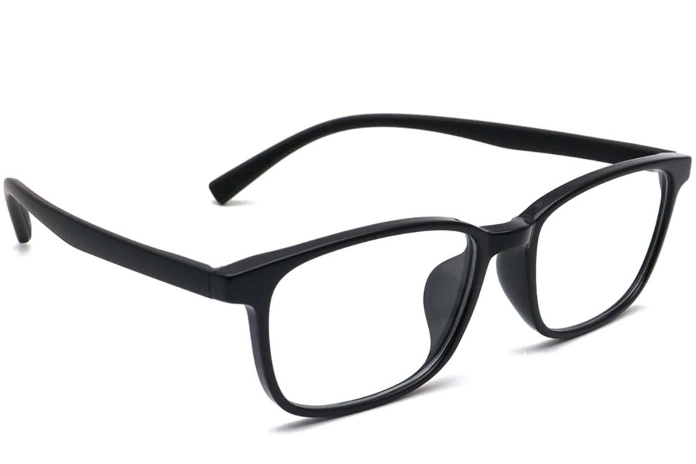 Rechteckige schwarze TR90-Brille #BS0420-0018