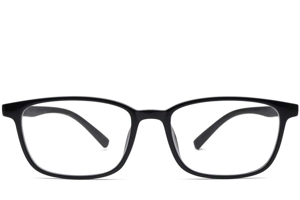 Rechteckige schwarze TR90-Brille #BS0420-0018