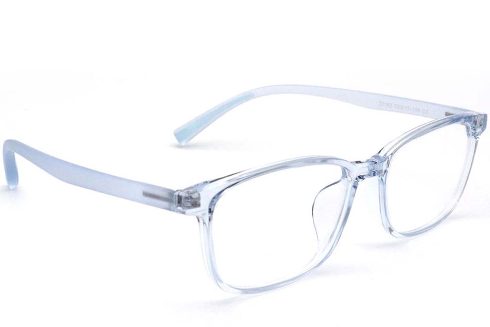 Rechteckige blaue TR90-Brille #BS0420-0020