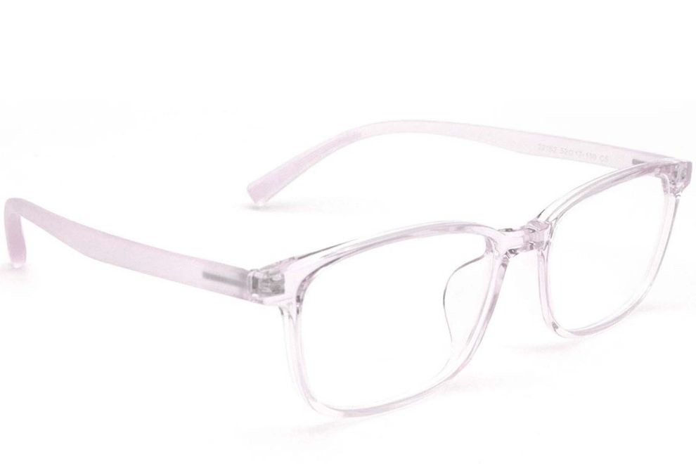 Rechteckige rosa TR90-Brille #BS0420-0021