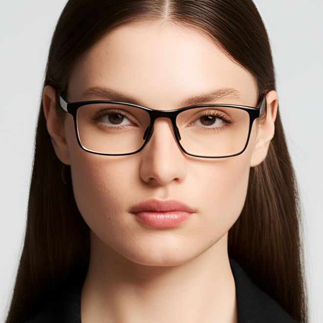 Rectangular Black TR90 Glasses #BS0420-0023