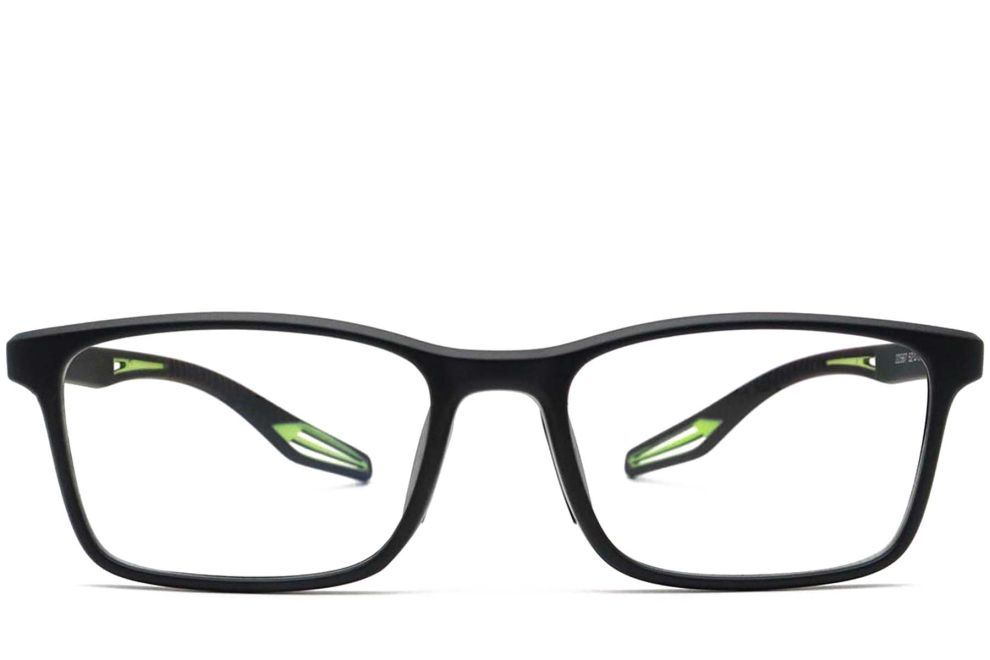 Rechteckige grüne TR90-Brille #BS0420-0025