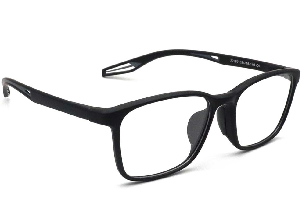 Rechteckige graue TR90-Brille #BS0420-0030