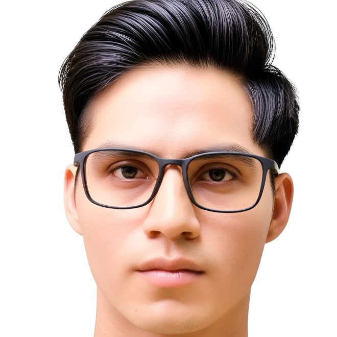 Rechteckige blaue TR90-Brille #BS0420-0032