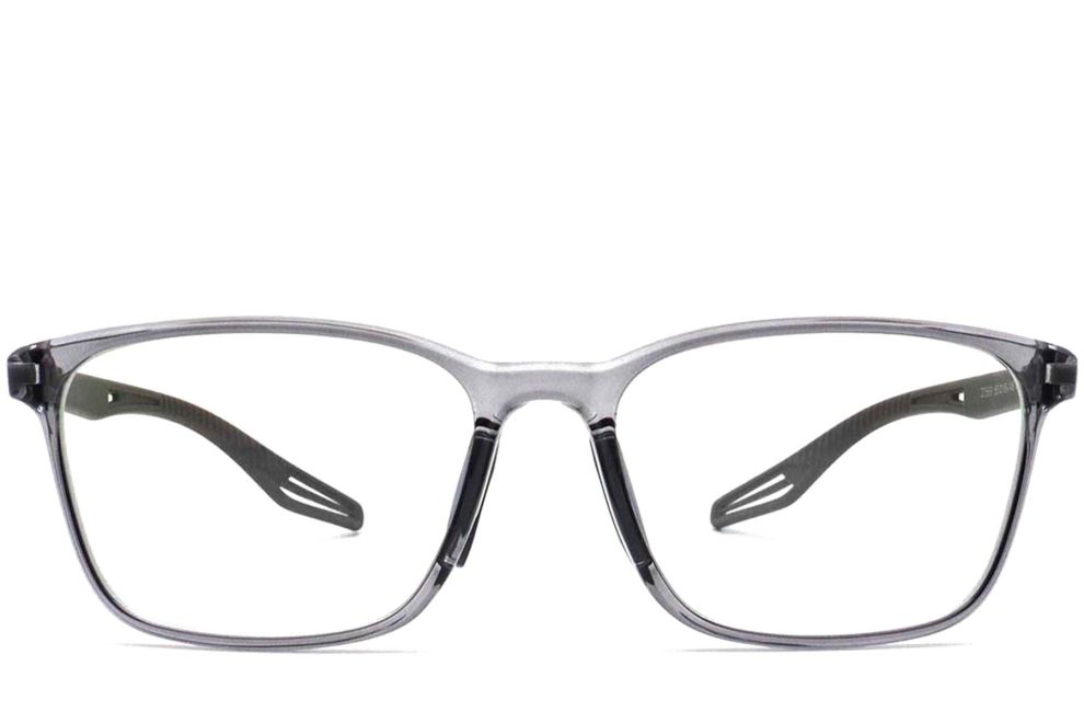 Rechteckige graue TR90-Brille #BS0420-0033