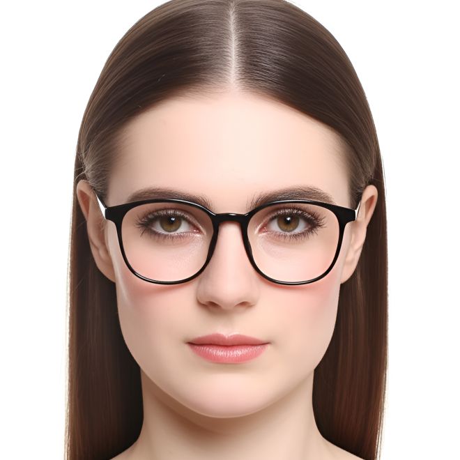 Ovale schwarze TR90-Brille #BS0420-0034