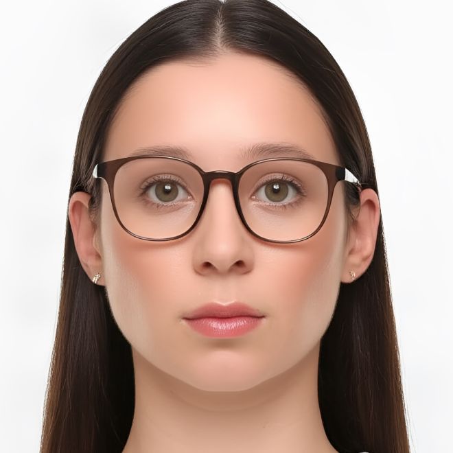Ovale braune TR90-Brille #BS0420-0035