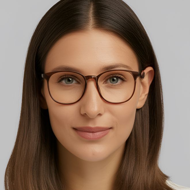 Lunettes ovales noires TR90 #BS0420-0036