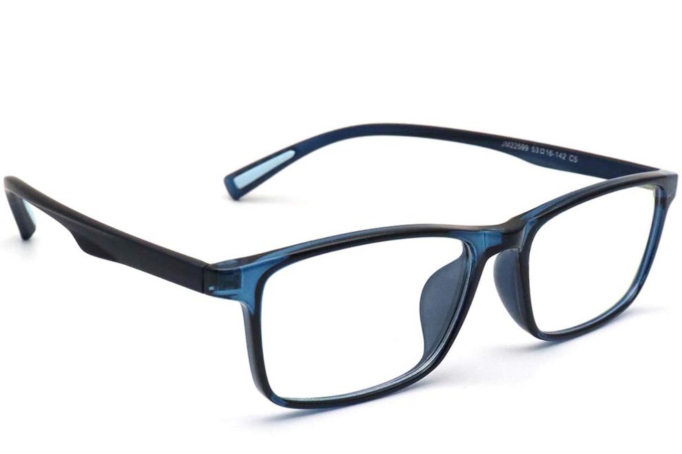Rechteckige blaue TR90-Brille #BS0420-0043