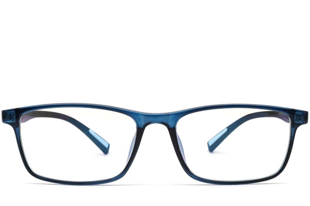 Rechteckige blaue TR90-Brille #BS0420-0043