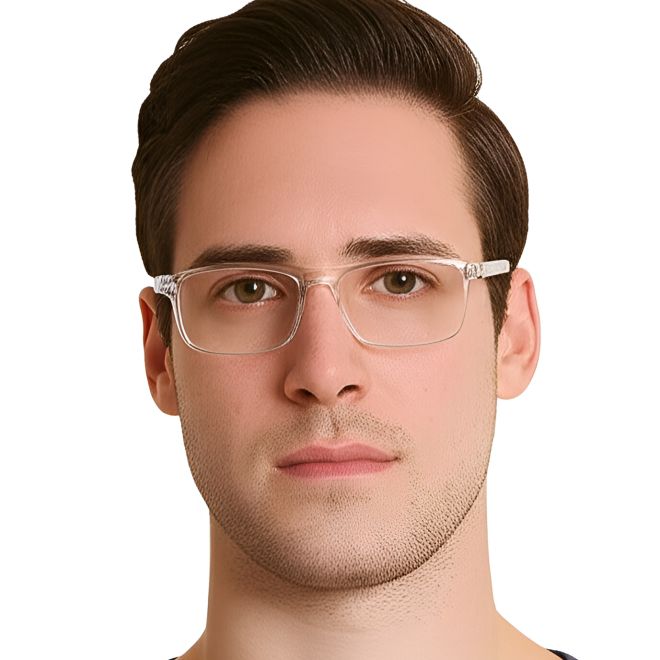 Rechteckige graue TR90-Brille #BS0420-0045