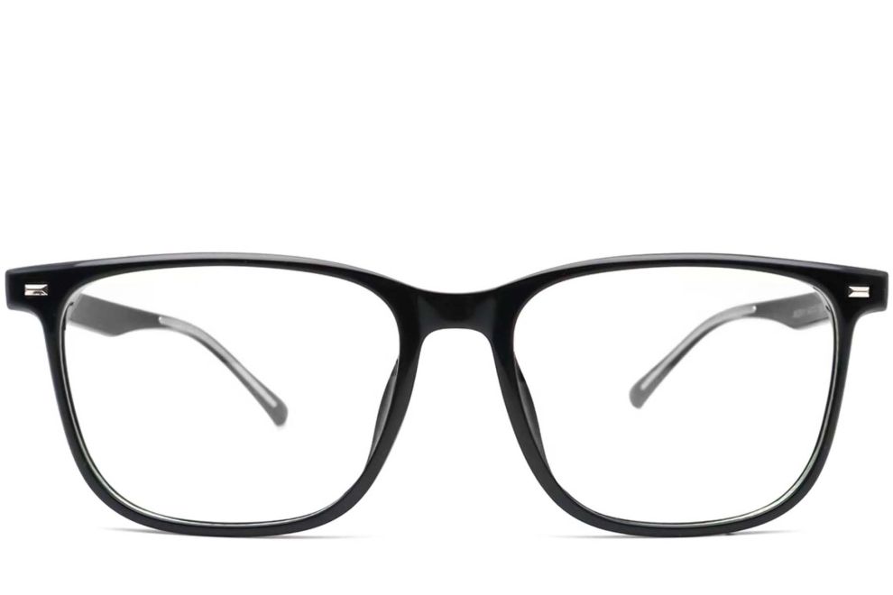 Rechteckige schwarze TR90-Brille #BS0420-0046