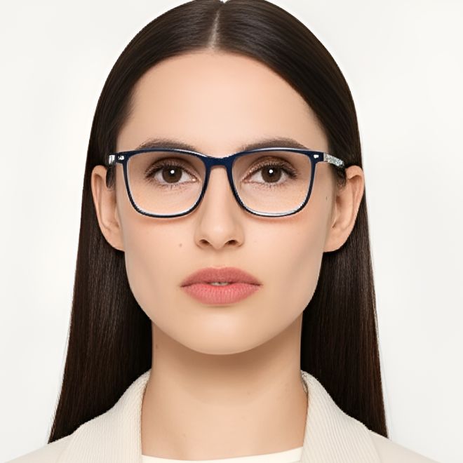 Rectangular Blue TR90 Glasses #BS0420-0049
