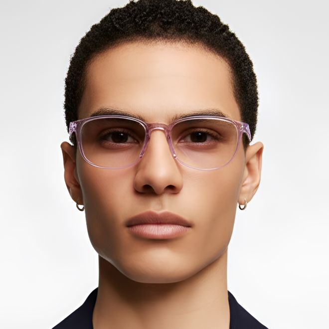 Rectangular Purple TR90 Glasses #BS0420-0054