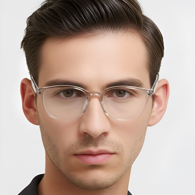 Rechteckige transparente TR90-Brille #BS0420-0055