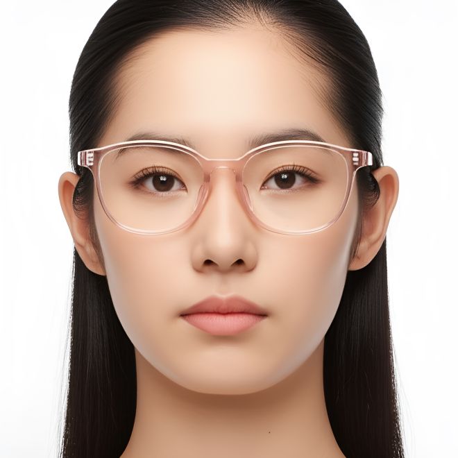 Rectangular Pink TR90 Glasses #BS0420-0057