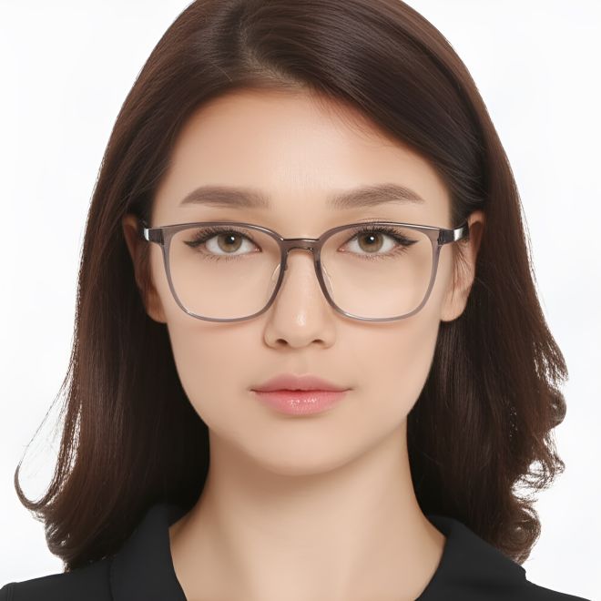 Rechteckige grüne TR90-Brille #BS0420-0063