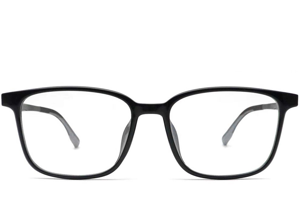 Rechthoekige zwarte TR90-bril #BS0420-0064
