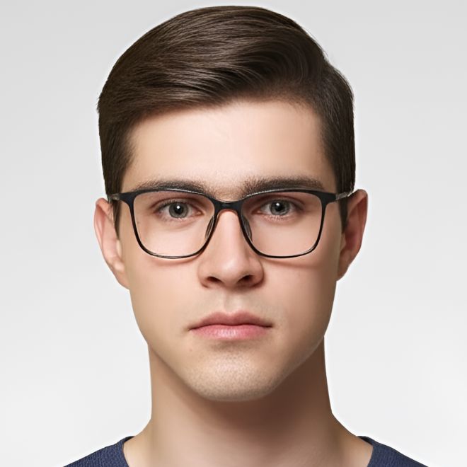 Rectangular Brown TR90 Glasses #BS0420-0065