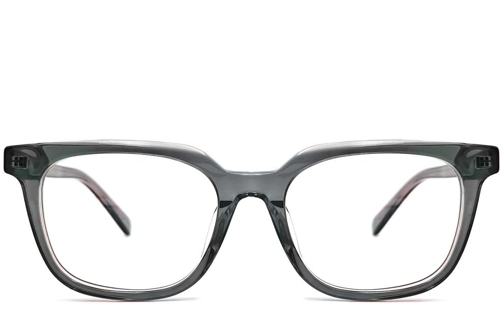 Rectangular Green Acetate Glasses #BS0420-0073