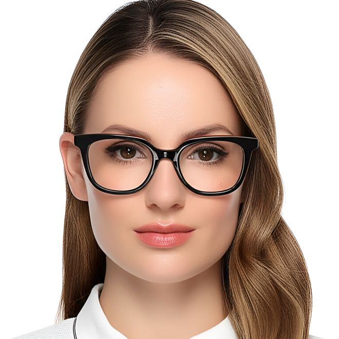 Rechteckige rote Acetatbrille #BS0420-0074