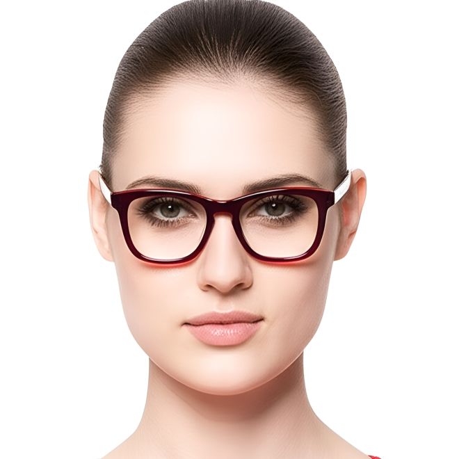 Rechteckige violette Acetatbrille #BS0420-0076