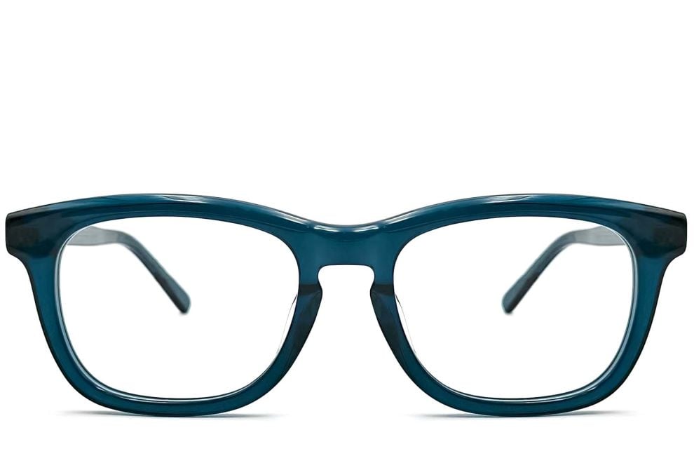 Rectangular Green Acetate Glasses #BS0420-0077
